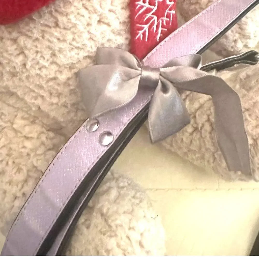 Purple Rhinestone Dog Collar and Leash - Collar is a Medium